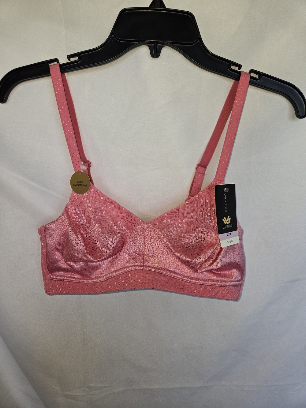 Wacoal Pink Shiny Seamed Unlined Bra